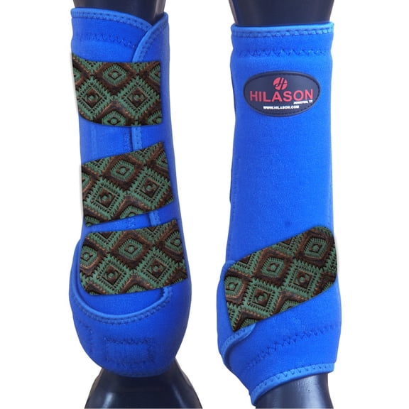 Medium Hilason Horse Medicine Sports Boots Rear Hind Leg