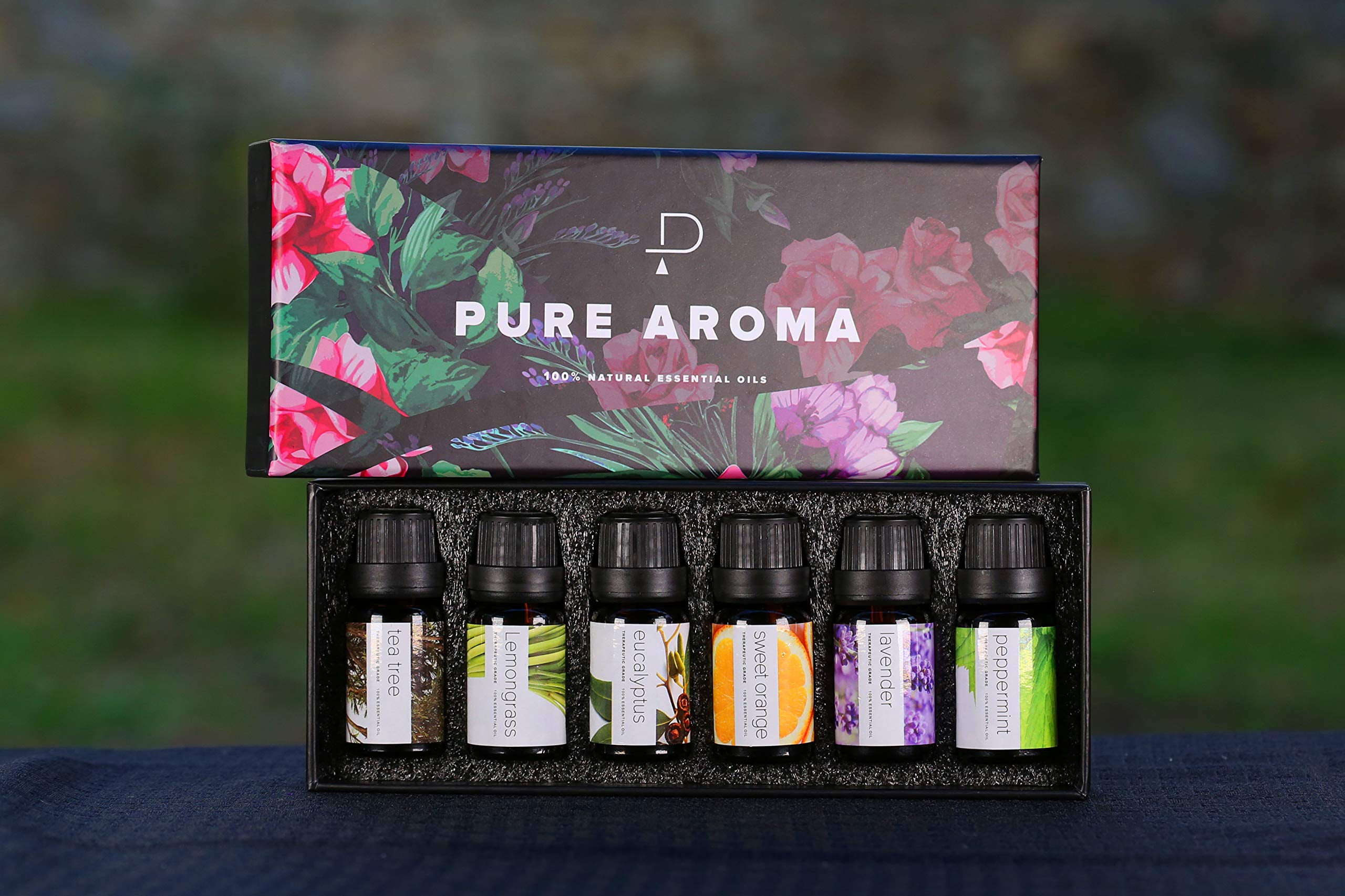 Essential Oils By Pure Aroma 100 Pure Therapeutic Grade Oils Kit Top 6 Aromatherapy Oils Gift Set 6 Pack 10ml Eucalyptus Lavender Lemon Grass Orange Peppermint Tea Tree New Walmart Com Walmart Com