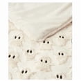 thumbnail image 3 of Halloween Throw Blanket with Cute Spooky Embroidery, Cozy Soft Warm Fall Throw for Couch Bedroom Living Room, Ideal Gift Home Decorative Accent(51.2"*59",Ghost), 3 of 7