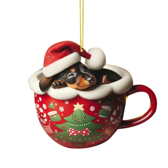 TIELUTT Pendentif de Bébé Vert de Noël 2D Guirlande de Bébé Mignonne de Dessin Animé de Noël Guirlande de Perles Mini Lustre Éclairé Ornement Vitrail Fenêtre Suspendue Serviettes de Cuisine de Noël Décorations de Bol de Noël