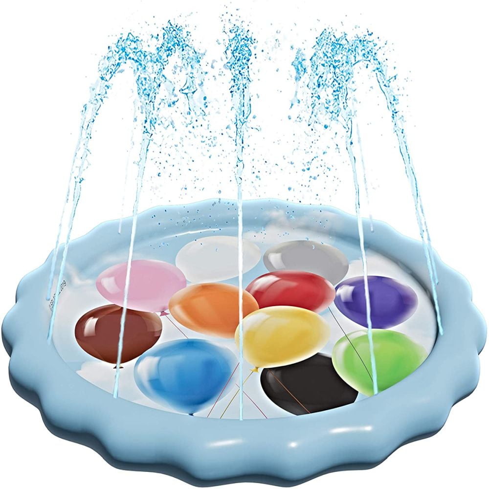 SplashEZ Kids Splash Pad Educational Sprinkler Swimming Pool