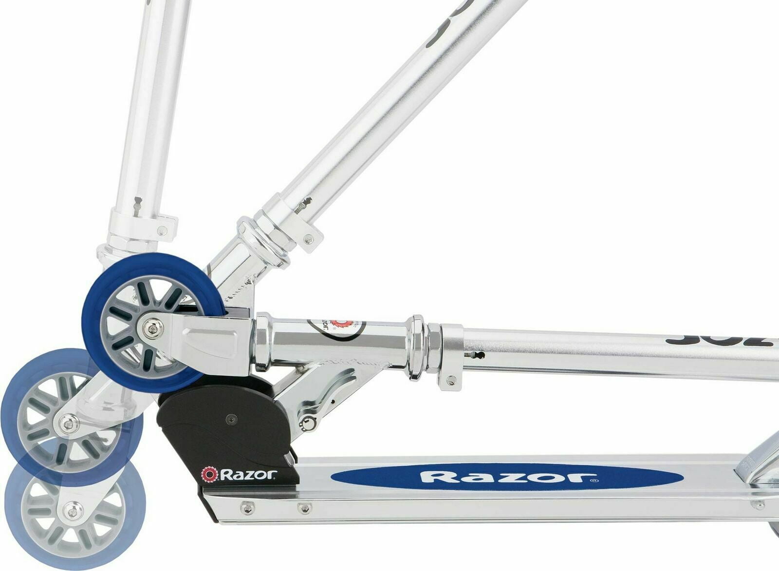 Razor "A" Blue Kick Scooter - Lightweight, Foldable, Aluminum Frame, and Adjustable Handlebars