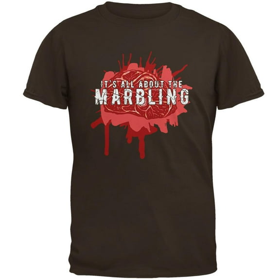 Steak All About the Marbling Mens T Shirt Brown X-LG