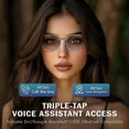 thumbnail image 3 of NSKBBM-Smart Glasses for Men & Women, Color Changing Lenses, IP65 Waterproof, Touch Control, Hands Free Calling, Transparent Stylish Frame Smart Bluetooth Glasses Compatible with Android & iOS(Brown), 3 of 4