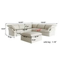 thumbnail image 6 of bokifol Modern Oversized Cloud Couch,Modular Sectional Sofa,6 Seater Convertible L-Shaped Sofas,2 Pillows and Storage Ottoman,Comfy Couches for Living Room,Beige, 6 of 12