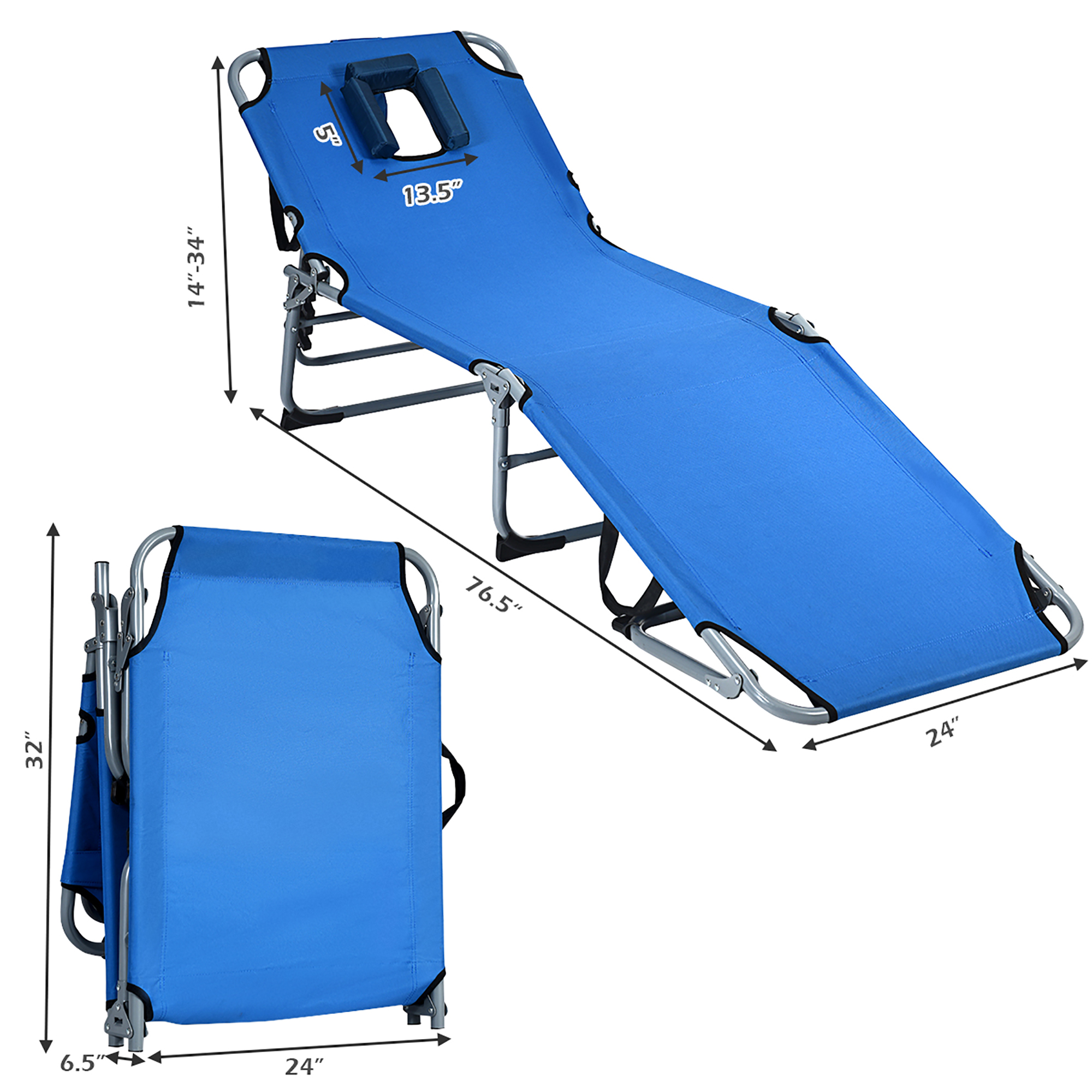 costway folding lounge chair