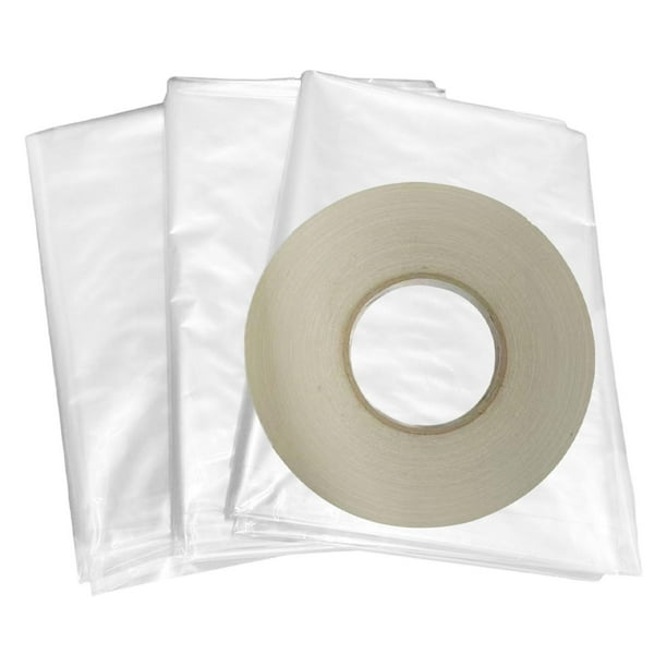 Kit de protección térmica de eficiencia energética con película aislante retráctil transparente para ventanas 3 piezas