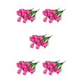 thumbnail image 3 of Bearachild 2 uds ramo de 9 cabezas flores artificiales tulipanes flor de imitación de tacto Real para boda fiesta en casa jardín rosa/grande Type2 NO2, 3 of 6
