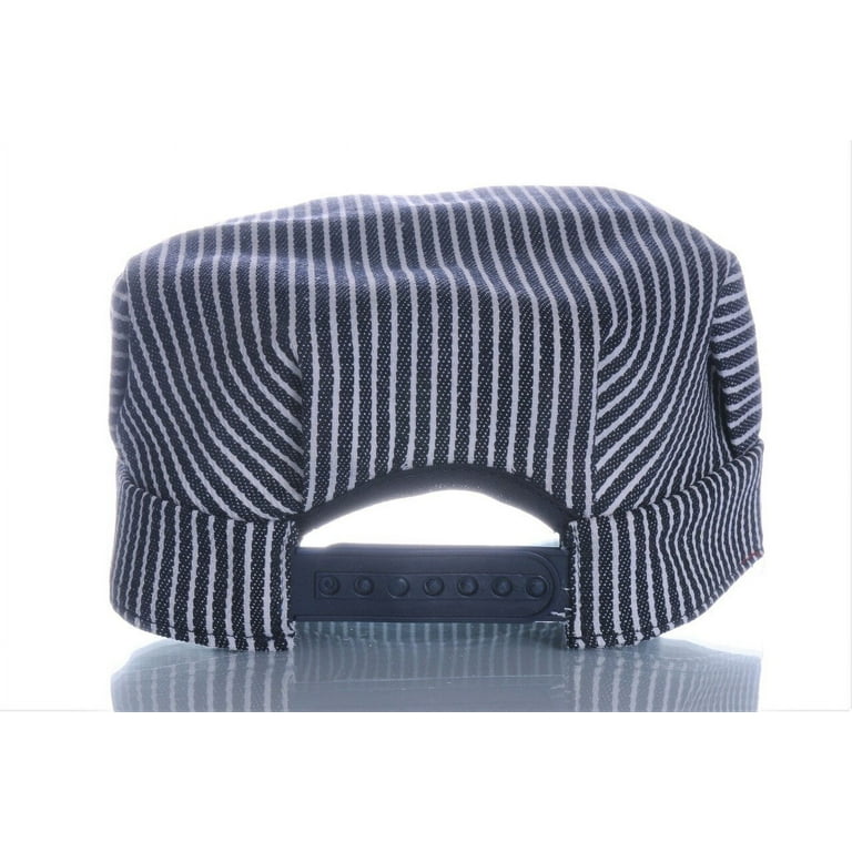 Boys Striped Engineer Hat Blue