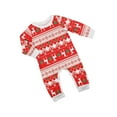 thumbnail image 2 of Onlypjs Family Matching Christmas Pajamas – Red & White Fair Isle Reindeer Print Holiday Sleepwear for Women, Men, 2 of 6