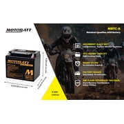 MB7CA Motobatt 12V AGM Battery 135 CCA 9.5AH