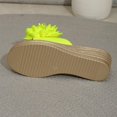 thumbnail image 6 of Wensltd Women Flower Solid Color Wedge Sandals Open Toe Slip On Summer Casual Vacation Beach Shoes Comfortable Trendy Breathable Design, 6 of 9