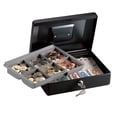 thumbnail image 3 of SentrySafe CB10 Steel Cash Box with Key Lock, 3.3 in x 9.8 in x 7.4 in, Black, 3 of 6
