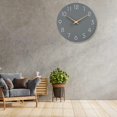 thumbnail image 5 of Reloj de pared silencioso, sin tictac, de 10 pulgadas, funciona con pilas, estilo moderno, reloj de madera decorativo para cocina, hogar, dormitorios, oficina, 5 of 5