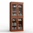 thumbnail image 4 of 100% Solid Wood 32" Bathroom Cabinet with Clear Glass Doors and Adjustable Shelves, 4 of 6