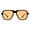 Black (Orange), variant on Retro Style Sunglasses Square Keyhole Frame Unisex Fashion UV 400 Black, Black