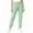 #0421-Mint Green, variant on Puyaiuu Womens Solid Loose Elastic Waist Scrub Pants With Side Pockets Medical Work Trousers Light Blue M Gift