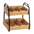 thumbnail image 2 of Organizador de Té ajustable soporte vertical de especias caja organizadora de sobres de azúcar y rack para infusiones materiales robustos de bambú y, 2 of 9