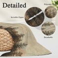 thumbnail image 6 of Brown Forest Throw Pillow Cover, Pillowcase Protectors with Zipper, Breathable Decorative Lumbar Pillow Case Cover, Vintage Tree Farmhouse Botanical Pillow Shams for Couch Sofa 12x20Inch, 6 of 8