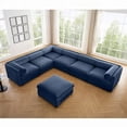 thumbnail image 3 of Modern Fabric Sectional Sofa with Storage for Living Room - 6 Seats, Cylindrical Design, 3 of 25