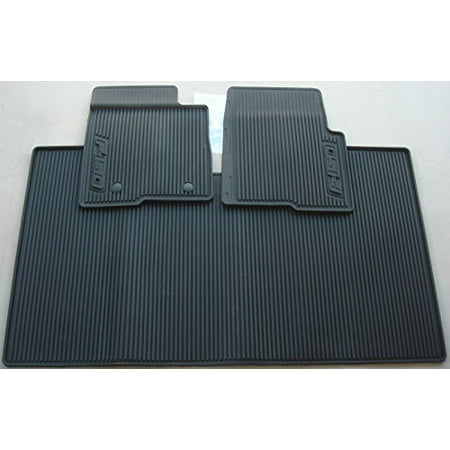 Oem Factory Stock Genuine 2011 2012 2013 2014 Ford F-150 F150 SuperCrew Without Subwoofer Black Ebony Rubber All Weather Floor Mats Set 3-pc Front &