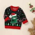 thumbnail image 6 of Otqutp Toddler Fashion Clothes Set for Xmas Baby Girl Boy Cute Long Sleeve Christmas Tree Knitted Sweater Pullover Tops Autumn Winter Warm Family Matching Outfits(Black,0-6 Months), 6 of 9