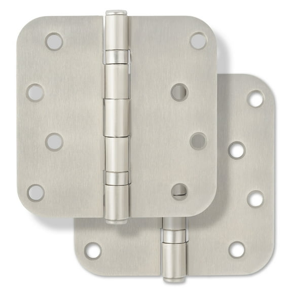 Miseno MDH4072SN 4 X 4 Ball Bearing 5/8" Radius Corner Door Hinge - Nickel