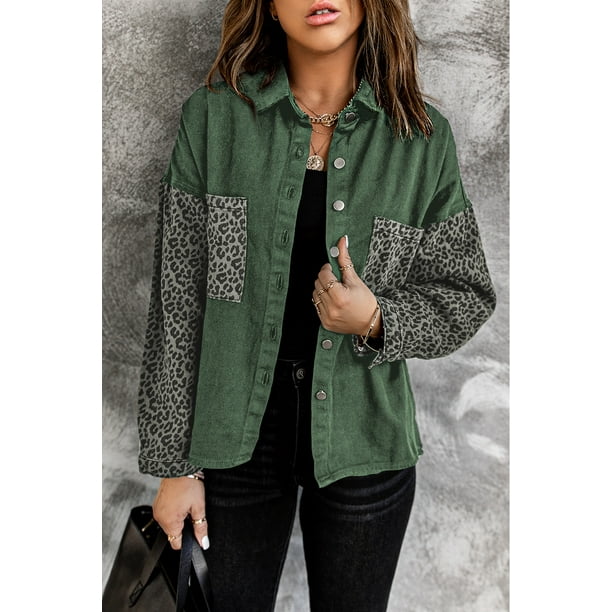Walmart leopard jean jacket sale
