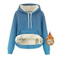 thumbnail image 7 of Sherpa Lined Hoodies for Women Warm Winter Fleece Pullovers Long Sleeve Casual Gradient Sweatshirt Thermal Tops, 7 of 7
