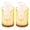 2 Pack Golden, variant on Bathroom Cup Dispenser with Acacia Wood Stand