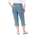 thumbnail image 2 of Woman Within Plus Size Stretch Denim Five-Pocket Capri Jeans, 2 of 6