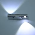 thumbnail image 1 of Rewera - Lámpara de pared LED moderna de 6 W para interiores, lámpara de pared de aluminio, luminaria de arriba a abajo, rotación ajustable de 360° para dormitorio, pasillo, blanco frío [Clase, 1 of 5
