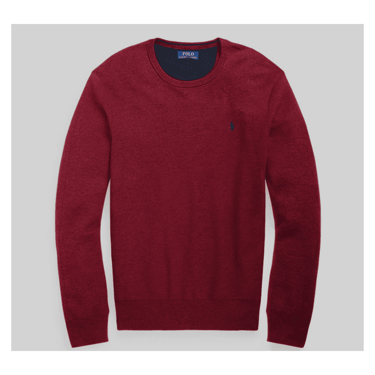 Polo Ralph Lauren Men s PIMA Cotton V Neck Sweater RED S Walmart