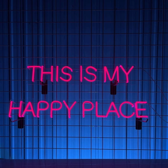 Glowneon This Must Be The Place Neon Sign, Quote Home Wall Art Decor