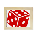 thumbnail image 1 of Casino Red Dice Illustration Pattern Desktop Photo Frame Picture Art Decoration Painting 6x8 inch, 1 of 3