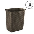 thumbnail image 3 of Sterilite Weave 3.4 Gallon Plastic Home & Office Wastebasket, (18 Pack), 3 of 4