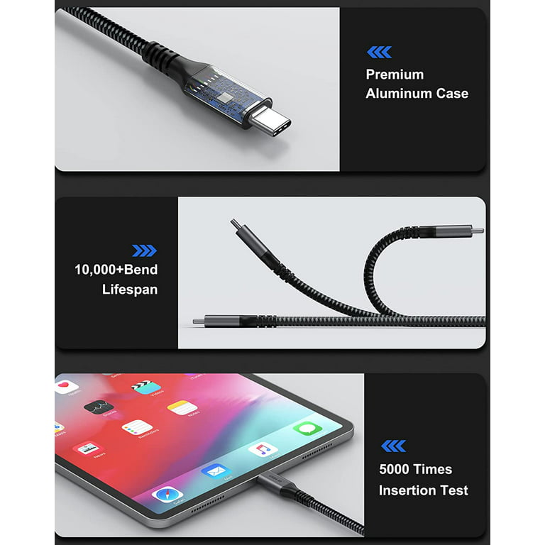 1m USB A to USB C Charging Cable Durable - USB-C Cables