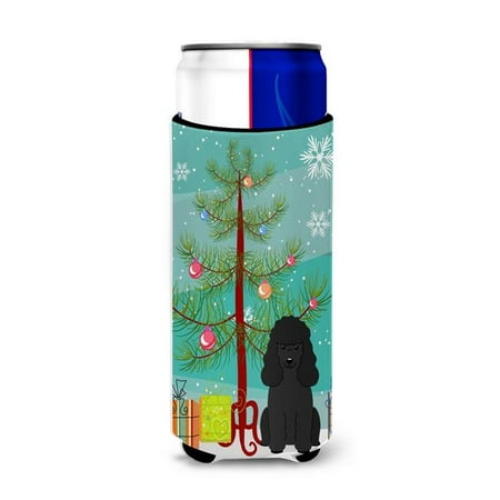 

Merry Christmas Tree Poodle Black Michelob Ultra Hugger for Slim Cans