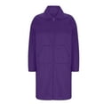 thumbnail image 5 of Breezora Women's Fall Winter Long Wool Blend Coat Loose Fit Notched Collar Timeless Versatile Style XL Size Purple, 5 of 6