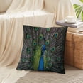 thumbnail image 4 of LALILO Throw Pillow Covers Peacock With Spread Tale Animal Cushion Cover 18" x 18", 2 Pack, 4 of 6