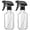 Clear, variant on 2-Pack Leakproof Spray Bottles (300ml/10oz) - Adjustable Nozzle for Fine Mist & Jet Stream | Premium Refillable Plastic Bottles for Hair Styling, Plant Misting, Cleaning Solutions (Brown)