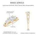 thumbnail image 6 of Rosec Jewels Lab Created Diamond Heart Engagement Ring 1 Ct - 7 mm - EF-VS Grade Certified, 18K Yellow Gold, US 5.50, 6 of 7