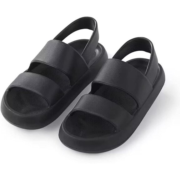 Slippers for Women Men, Thick Sole Home Pillow Slipper, Non-Slip Quick Drying Message Shower Bathroom Sandals, Super Soft Open Toe Platform Cloud Shoes