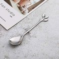 thumbnail image 3 of Paquete de 20 cucharas de café de hoja de acero inoxidable, vajilla, cucharas de postre, agitación, cucharadita de plata de 4,7 pulgadas, 3 of 4