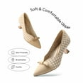 thumbnail image 5 of BURUDANI Women's Kitten Heels Pointed Toe Work Pumps Comfortable Knitted Closed Toe Dress Wedding Shoes, 5 of 5