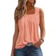 thumbnail image 3 of AIMITAG Camiseta sin mangas con cuello cuadrado y volantes para mujer, camiseta sin mangas a rayas, camisa informal holgada sin mangas de verano, 3 of 5