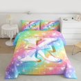 thumbnail image 2 of Homewish Kids Personalized Gifts Bedding Comforter Set,Bowknot Latter K Twin Comforter Sets,Colorful Rainbow Bedding Set For Girls Teens,Lightweight Room Decoration Reversible,2 Pieces, 2 of 8