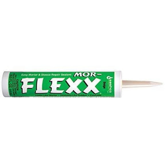 12-pack Sashco Mor-Flexx Acrylic Latex Caulk - Multi-Purpose, Waterproof - 12 Pack, 10.5 oz, Beige Residential Use, Standard Application