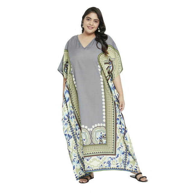 Oussum Robes Caftans Grande Taille pour Femmes Longue Robe Maxi Caftans pour Dames