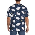 thumbnail image 3 of Rateoe Cute Sheep 1 Pattern Men's Short Sleeve Classic Shirt, Casual Short-Sleeved Shirt, Lightweight Summer Shirt, Cuban Collar Shirt,Button-Front Shirt-3X-Large, 3 of 5